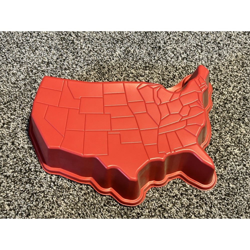 JellO USA Mold Gelatin Dessert America Shaped Mold Recipes Plastic 1997 NEW